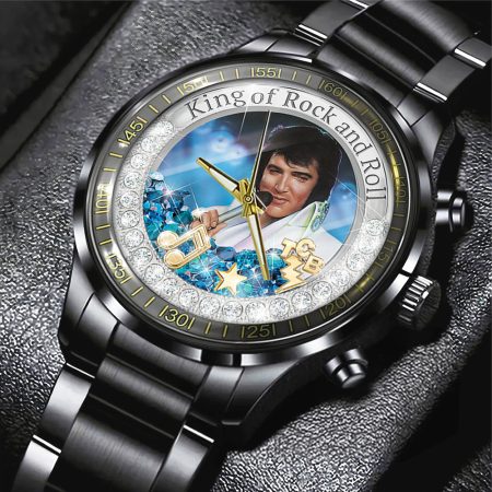 Elvis Presley Music Black Stainless Steel Watch Gift For Fan