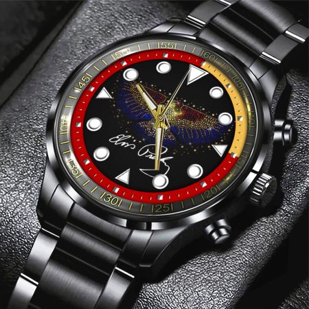 Elvis Presley Music Black Stainless Steel Watch Gift For Fan