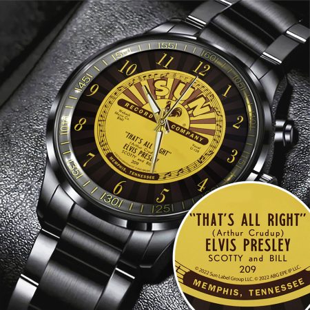 Elvis Presley Music Black Stainless Steel Watch Gift For Fan