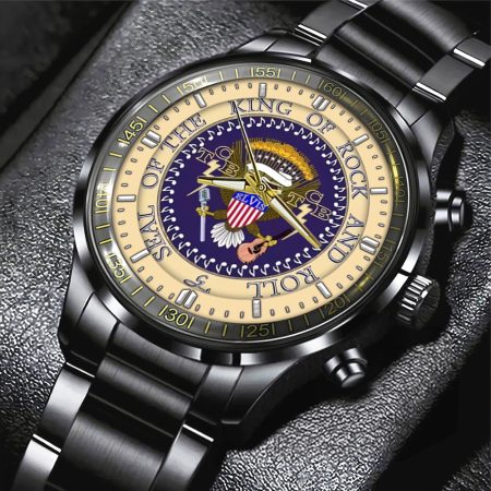 Elvis Presley Music Black Stainless Steel Watch Gift For Fan