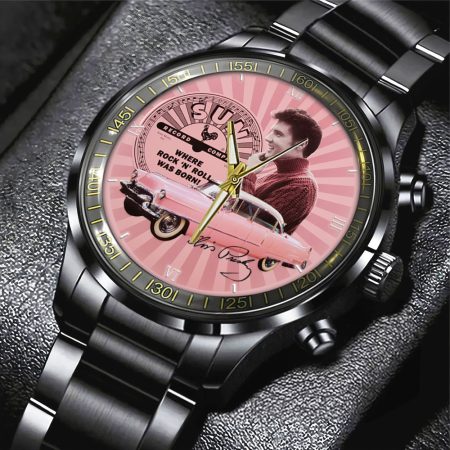 Elvis Presley Music Black Stainless Steel Watch Gift For Fan