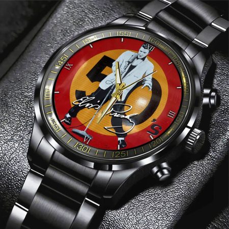 Elvis Presley Music Black Stainless Steel Watch Gift For Fan