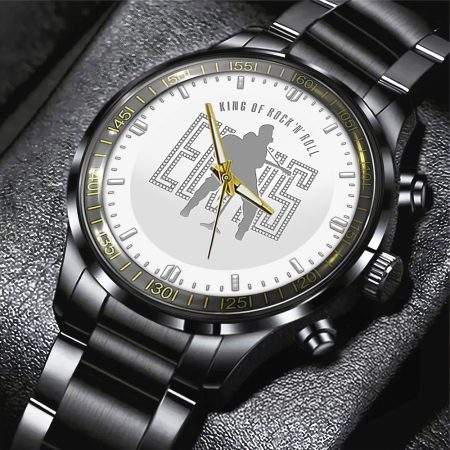 Elvis Presley Music Black Stainless Steel Watch Gift For Fan