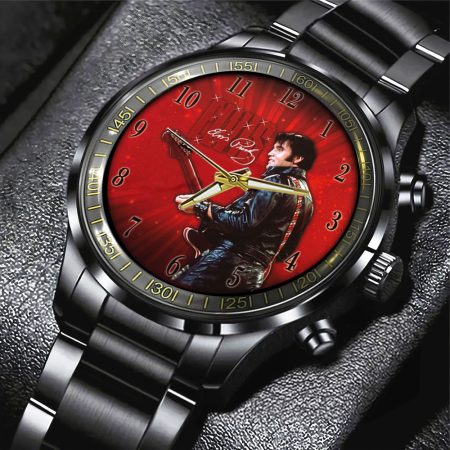 Elvis Presley Music Black Stainless Steel Watch Gift For Fan