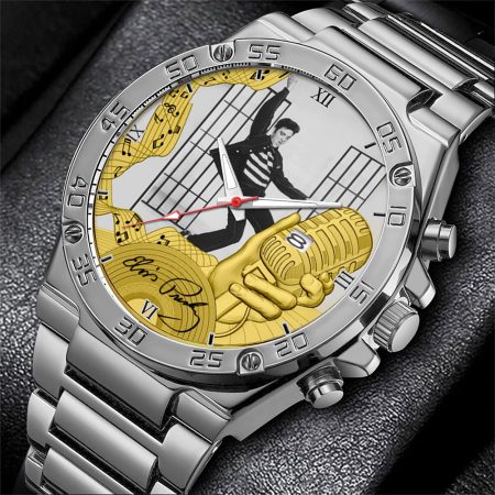 Elvis Presley Music Gentleman Stainless Steel Watch Gift For Fan