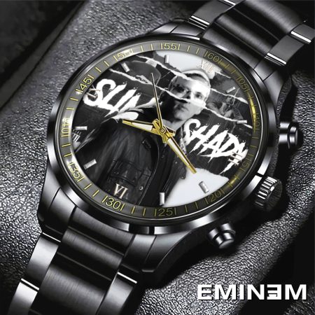 Eminem Music Black Stainless Steel Watch Gift For Fan