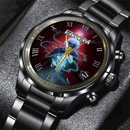 Eminem Music Black Stainless Steel Watch Gift For Fan