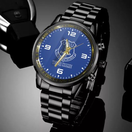 Everton EPL Personalized Black Hand Watch Gifts For Fans