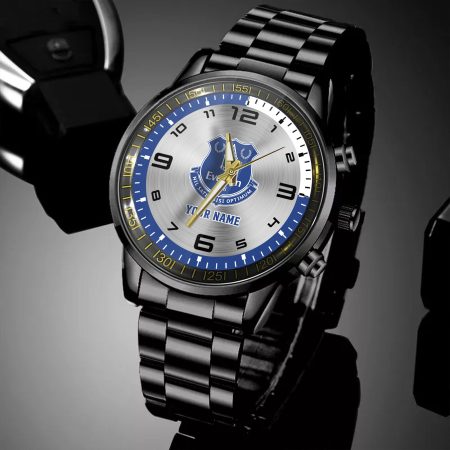 Everton EPL Personalized Black Hand Watch Gifts For Fans