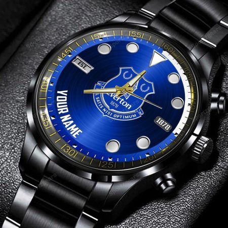 Everton EPL Personalized New Black Hand Watch Gift For Fans