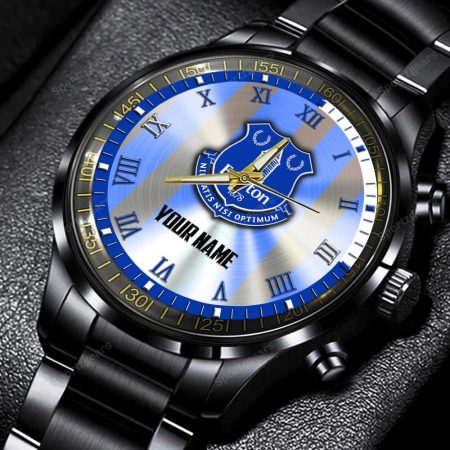 Everton EPL Personalized New Black Hand Watch Gift For Fans