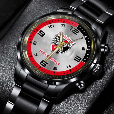 FC Ingolstadt Bundesliga Personalized Black Stainless Steel Hand Watch For Fan