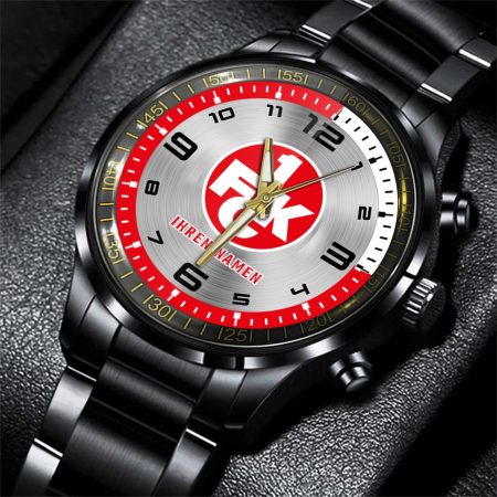 FC Kaiserslautern Bundesliga Personalized Black Stainless Steel Hand Watch For Fan