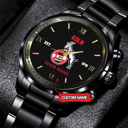 FC Koln Bundesliga New Personalized Black Stainless Steel Watch Gifts For Fans