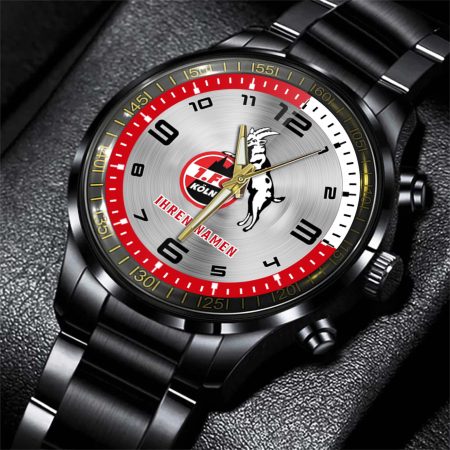 FC Koln Bundesliga Personalized Black Stainless Steel Hand Watch For Fan