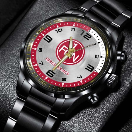 FC Nurnberg Bundesliga Personalized Black Stainless Steel Hand Watch For Fan