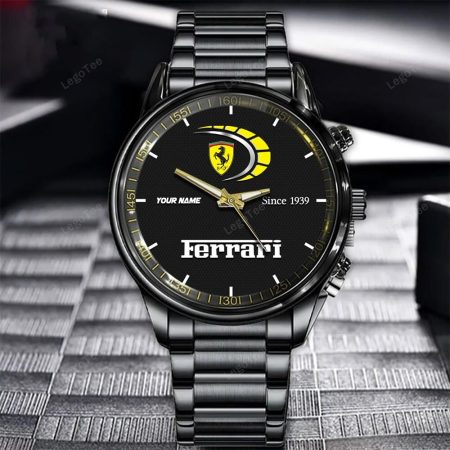 Ferrari New Personalized Black Hand Watch Gifts For Fans