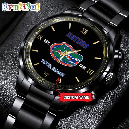 Florida Gators NCAA Personalized Black Hand Watch For Fans