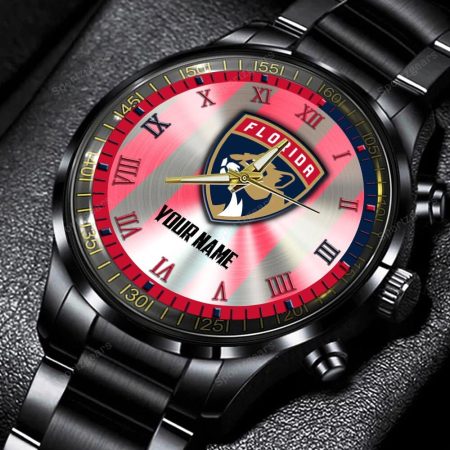 Florida Panthers NHL Personalized New Black Hand Watch Gift For Fans
