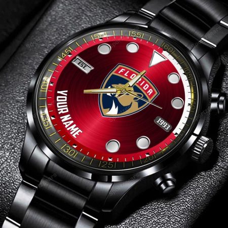Florida Panthers NHL Personalized New Black Hand Watch Gift For Fans