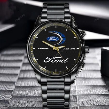 Ford New Personalized Black Hand Watch Gifts For Fans