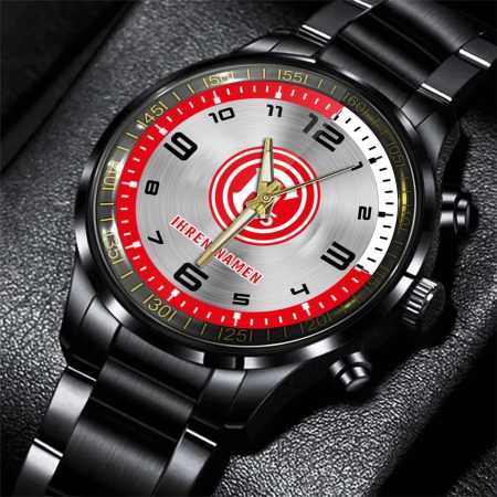 Fortuna Dusseldorf Bundesliga Personalized Black Stainless Steel Hand Watch For Fan