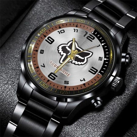 Fox Racing Car Personalized Black Stainless Steel Hand Watch For Fan
