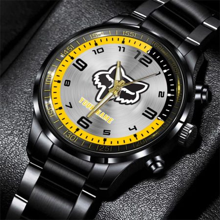 Fox Racing Car Personalized Black Stainless Steel Hand Watch For Fan