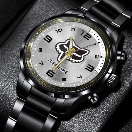 Fox Racing Car Personalized Black Stainless Steel Hand Watch For Fan