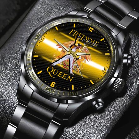 Freddie Mercury Music Black Stainless Steel Watch Gift For Fan