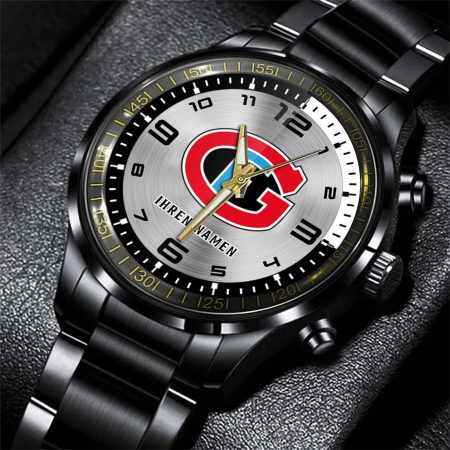 Fribourg-Gotteron NL Personalized Black Stainless Steel Hand Watch For Fan
