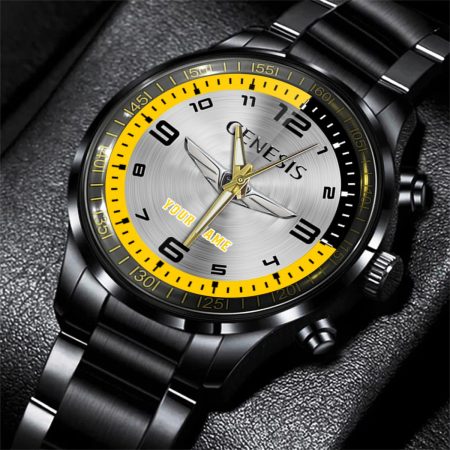Genesis Motorcycle Personalized Black Stainless Steel Hand Watch For Fan