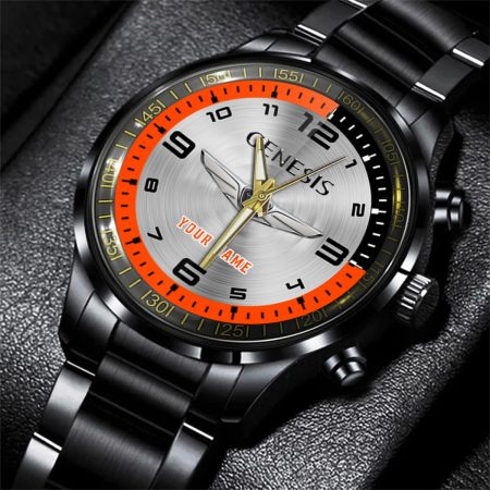 Genesis Motorcycle Personalized Black Stainless Steel Hand Watch For Fan