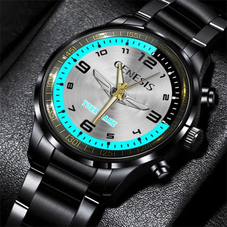 Genesis Motorcycle Personalized Black Stainless Steel Hand Watch For Fan