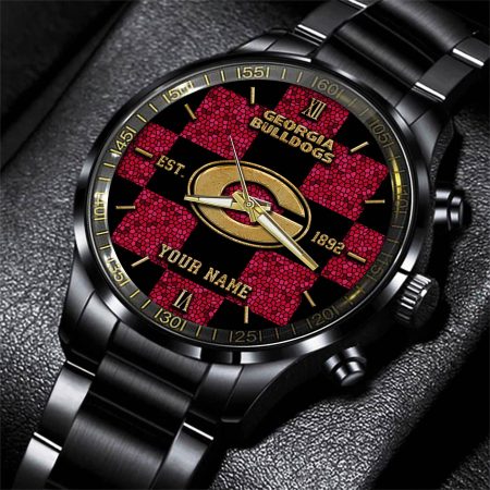 Georgia Bulldogs NCAA Personalized Black New Hand Watch Gifts For Fans