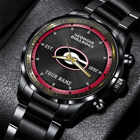 Georgia Bulldogs NCAA Personalized Black New Hand Watch Gifts For Fans