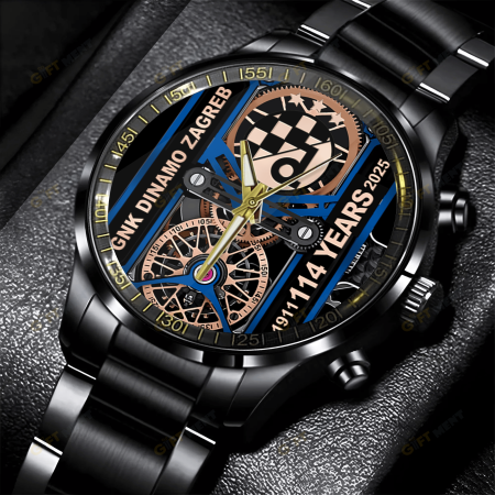 GNK Dinamo Zagreb UEFA Stainless Steel Watch Gift For Fan