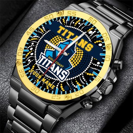 Gold Coast Titans NRL Mode Personalized Watch Men Gift For Fans