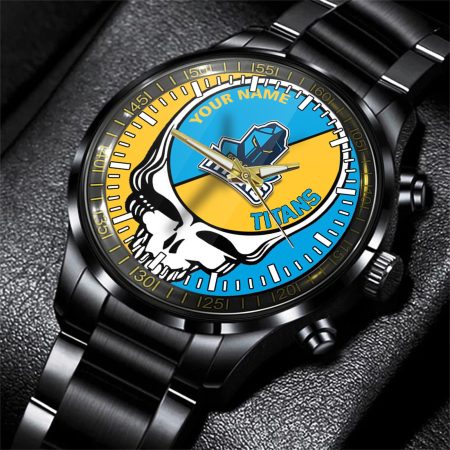 Gold Coast Titans NRL Personalized 3D New Men Skull Hand Watch Gift For Fans For Father For Fan