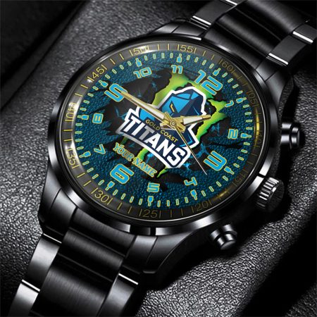 Gold Coast Titans NRL Personalized Style 3D Men Hand Watch Gift For Fans