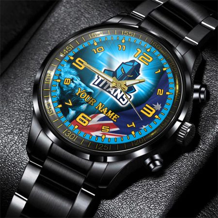 Gold Coast Titans NRL Personalized Style 3D Men Hand Watch Gift For Fans