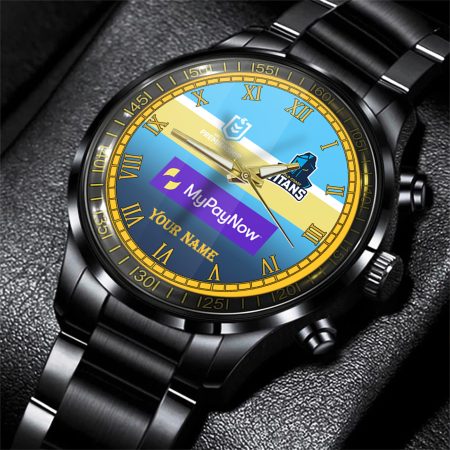 Gold Coast Titans NRL Personalized Style 3D Men Hand Watch Gift For Fans