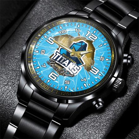 Gold Coast Titans NRL Personalized Style 3D Men Hand Watch Gift For Fans