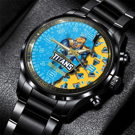 Gold Coast Titans NRL Personalized Style 3D Men Hand Watch Gift For Fans