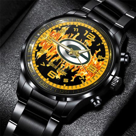Green Bay Packers NFL Personalized 3D Men Hand Watch Gift For Fans For Father