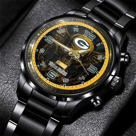 Green Bay Packers NFL Personalized 3D Men Hand Watch Gift For Fans For Father
