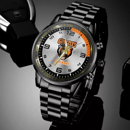 Grizzlys Wolfsburg DEL Personalized Black Hand Watch Gifts For Fans