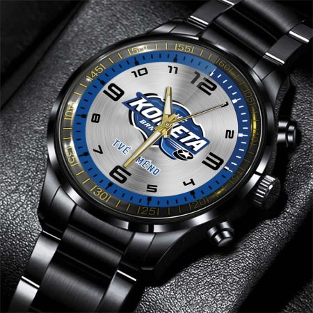HC Kometa Brno ELH Personalized Black Stainless Steel Hand Watch For Fan