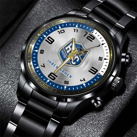 HC La Chaux-de-Fonds NL Personalized Black Stainless Steel Hand Watch For Fan