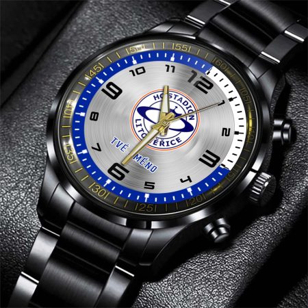 HC Stadion Litomerice ELH Personalized Black Stainless Steel Hand Watch For Fan